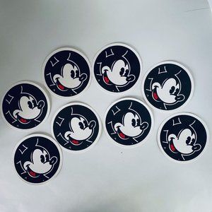 Vintage Set of 8 Mickey Mouse Thick Paper Coasters